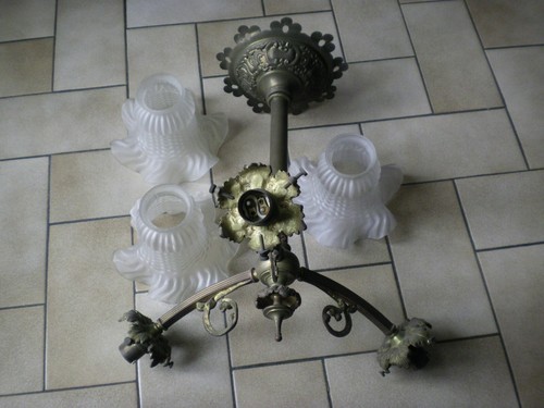 Lustre ancien laiton - lustre, en