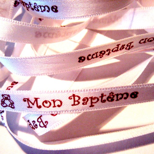 Ruban mon bapteme texte - bapteme, -texte