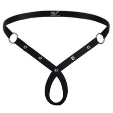 String Homme Slip Creux avec Anneau en O Mini String Tanga pour Hommes Noir