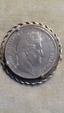 MONNAIE ARGENT PIECE MONTE BROCHE 5F LOUIS PHILIPPE 1842 SILVER COIN 1842W MUNZE