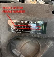 Autocollants autocollants vinyle Gsxr 1000 k7 numéro de cadre X1 ーーーー