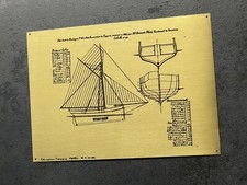 Gravure sur plaque Laiton ou Cuivre - Bateau Frégate Plan