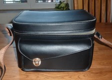 VALISETTE SAC JAPAN RIGIDE EN CUIR POUR APPAREIL PHOTO CINÉ VIDÉO AVEC SANGLE