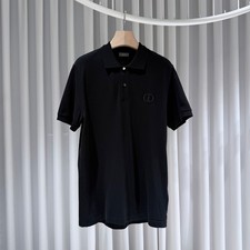 Dior T-shirt col polo noir CD
