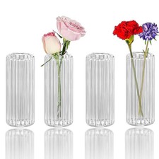 Lot de 4 mini vases en verre -