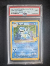Carte Pokemon Tortank 2/102 Set de Base Célébrations 25 ans PSA 9 NEUF MINT ??