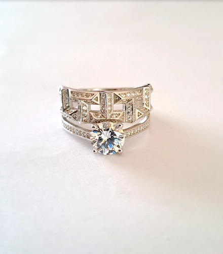 Bague effet double anneau