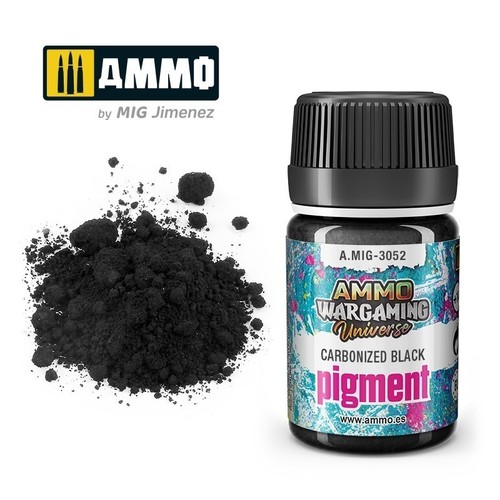 Pigment noir carbonisé 35ml - carbonisé,