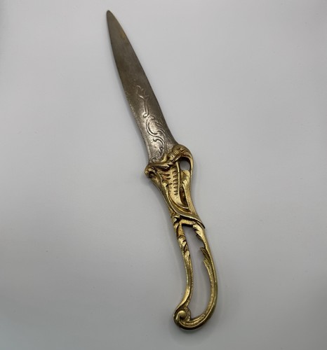 Coupe papier ancien bronze - coupe,