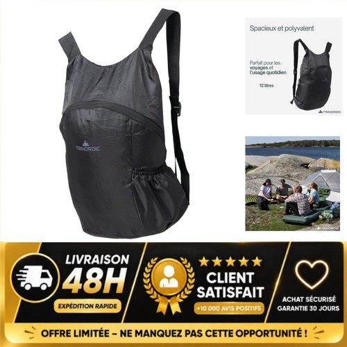 Sac dos pliable - dos, ultraléger