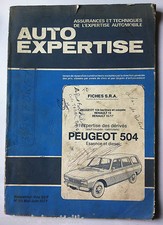 AUTO EXPERTISE n°65; Fiche S.R.A/ Peugeot 504 essence-diesel/ 104/ R 12/ R15/17