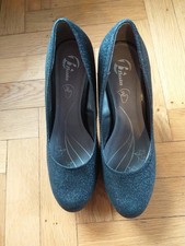 ESCARPINS NOIRS PAILLETES BATA NEUFS 39