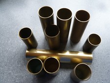 LOT 10 tubes laiton Ø 24,5 X 22,5 mm - Ep. 1 mm - long. 40 à 124 mm - bricolage