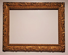 CADRE ANCIEN BOIS STUC DORURE OR 64,5 cm x 49,5 cm FEUILLURE 53,3 cm x 38 cm