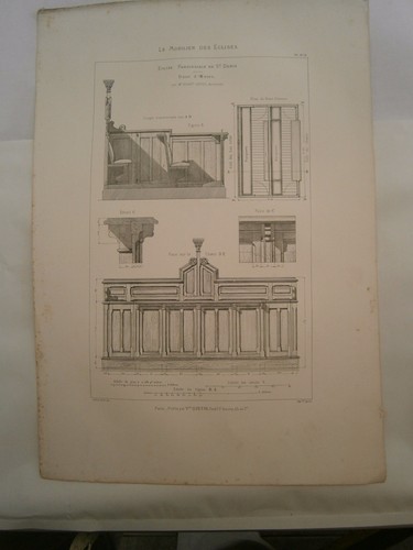 Planche gravure mobilier