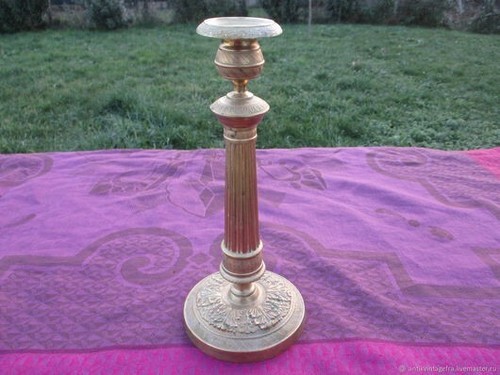 Bougeoir ancien bronze - bronze, xixème