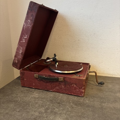 Ancien gramophone portable - ancien,