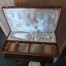 Service à Dessert Orfèvrerie Ravinet Denfert Type Cluny Métal Argenté