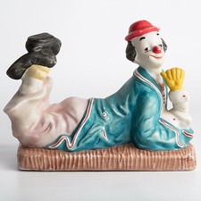 Vintage porcelain clown figure