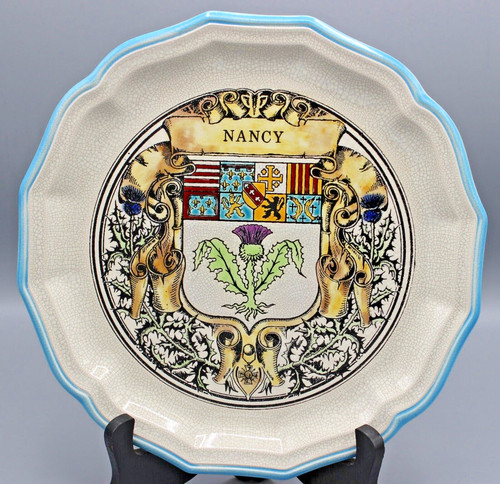 Belle assiette faience longwy - faience,