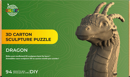 Puzzle sculpture carton - 3d,