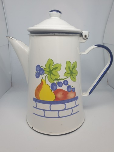 Cafetière émaillée ancienne - cafetière,