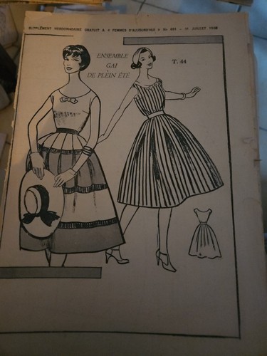 Ancien patron couture - patron, femme