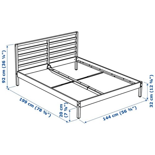 Ikea tarva white pine full - white,