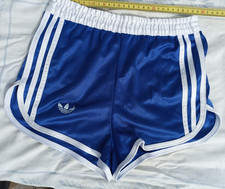 Short Adidas nylon running 80'S vintage bleu Ventex Made in France taille M
