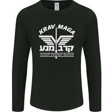 Krav Maga Système De Défense Israélien MMA T-Shirt À Manches Longues Pour Hommes