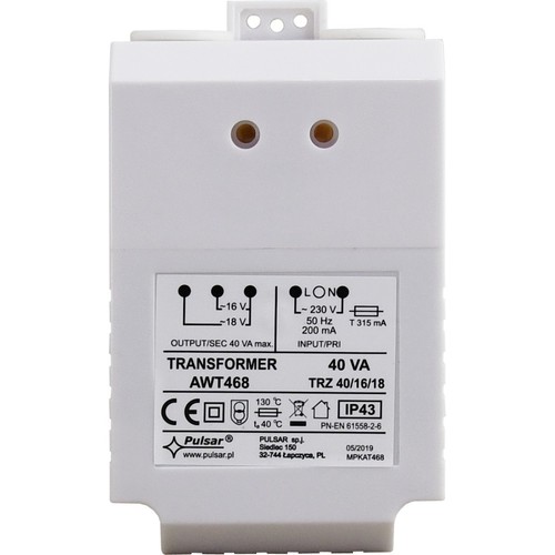 Transformateur 40va 16v 18v - transformateur, 40va/16v/18v