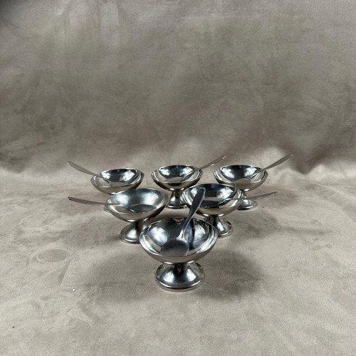 Lot coupes glace avec - 6, à
