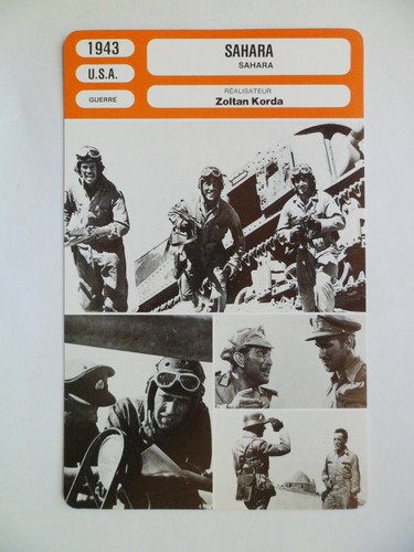 Carte fiche cinema 1943 - cinema, sahara