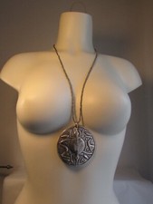 collier vintage scooter métal argenté