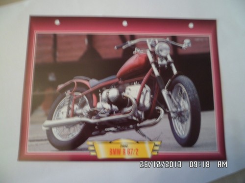 Carte fiche moto bmw 2 - carte, r