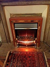 Cheminée électrique simulation feu braises radiateur chauffage intégré 2000W