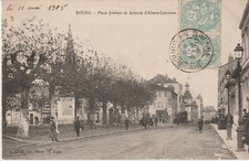 CPA 01 (Ain)  BOURG en BRESSE / LA PLACE JOUBERT ET L' AVENUE D'ALSACE / ANIMEE