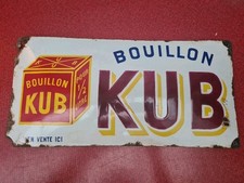 Plaque émaillée  BOUILLON KUB , Coins Abîmées