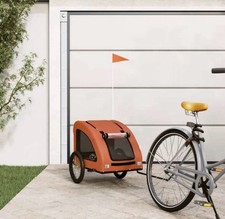 Remorque De Vélo Orange Pour Animaux Chien Chat Chariot 2 Roues Caisse Transport