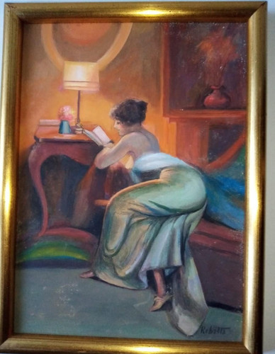 Tableau ancien huile portrait - tableau,