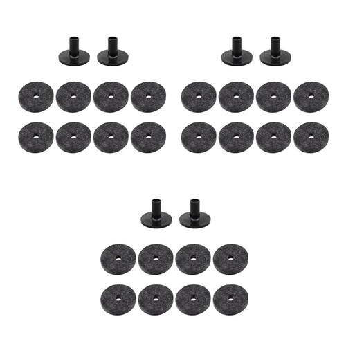 Drum kit grey felt pads - grey,