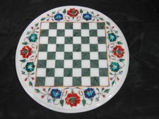 12 " Blanc Rond Marbre Échecs