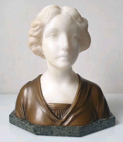 Sculpture buste femme - femme, bronze