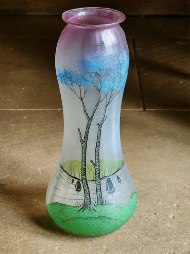 Vase signé laignelet - vase, verrerie