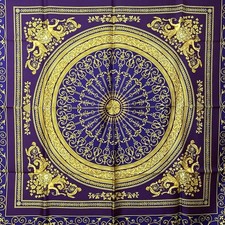 Foulard carré vintage en soie