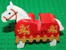 Lego Castle White Horse +Red