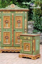 Voglauer Petite Armoire Campagne Altgrün Anno 1800 Commode Table de Chevet