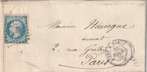 Lettre givet paris lac - à,