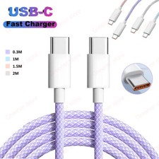 60W Dual Type-C Chargeur USB-C to USB-C Câble 3A Données Sync Charge Fast 1M 2M