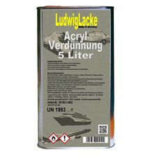 Acrylique Dilution 5 Litres Court Diluant Pour Peinture Automobile